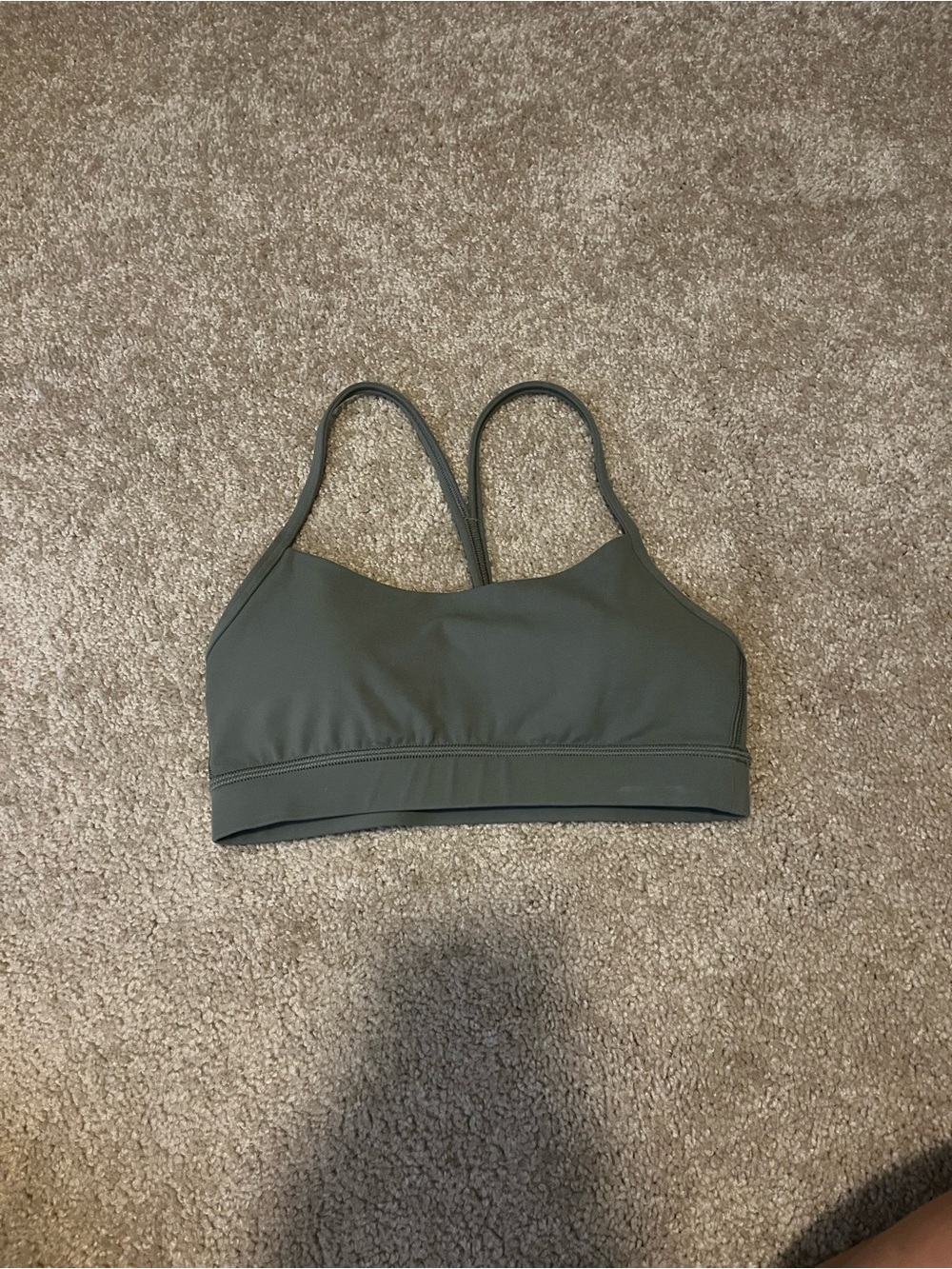 Lululemon Olive Green Strappy Sports Bra